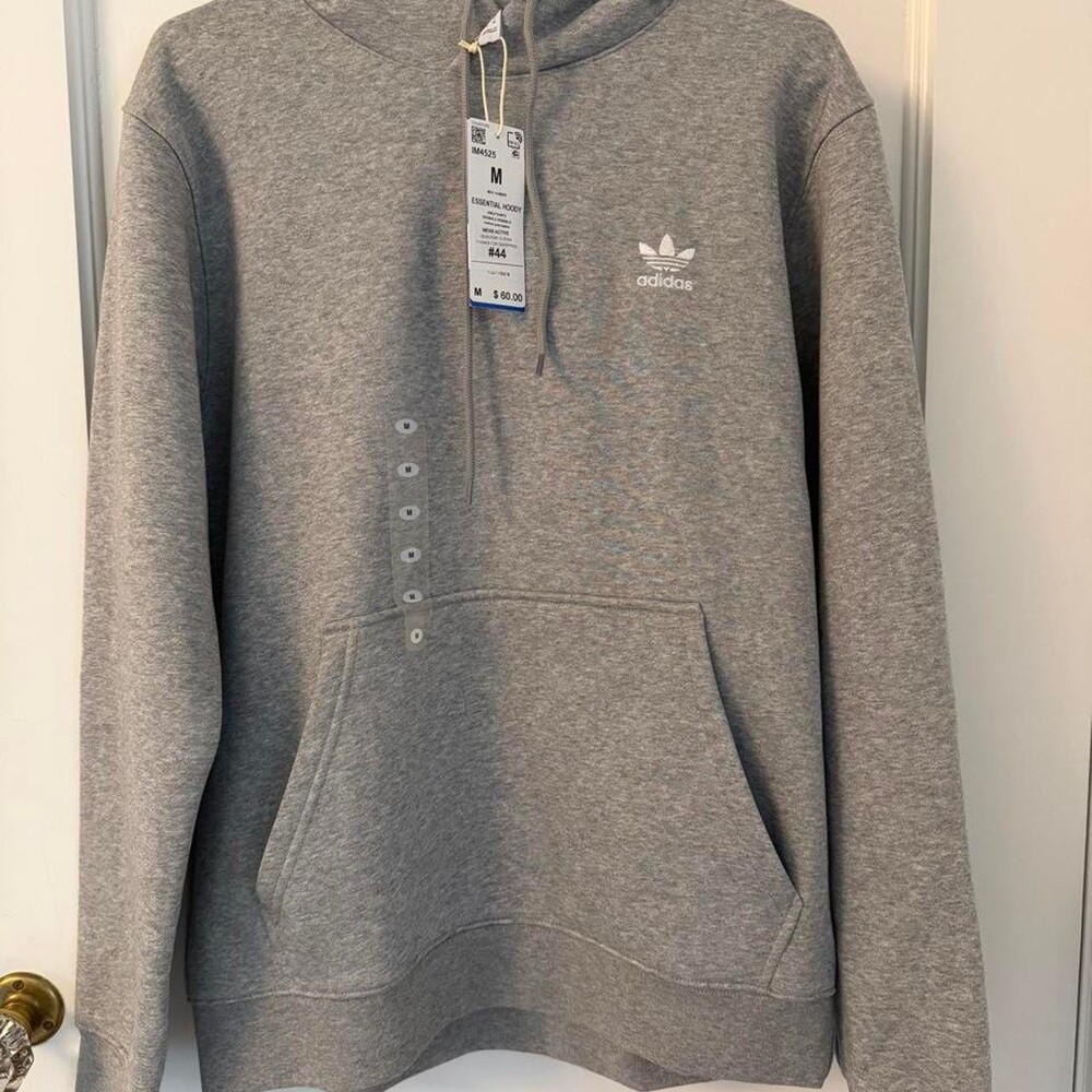 NWT Gray Adidas hoodie size MENS M #adidas #athletic